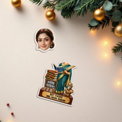 Personalized Best Teacher Bobblehead Caricature with Battery Powered Shaking Head Feature  Appreciation Gift for Teachers, Tutors & Professors  Teachers Day Gift for Mam